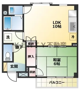杉田ハイツ東大井【3階】の間取り