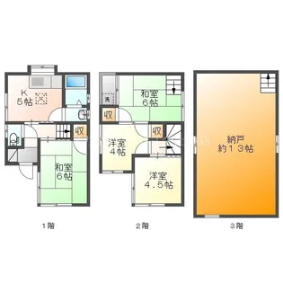 静岡県浜松市中央区住吉1【一戸建】の間取り