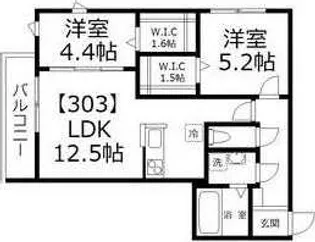 フローラ平井【3階】の間取り