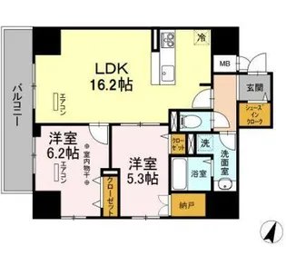 IS(イズ)【7階】の間取り