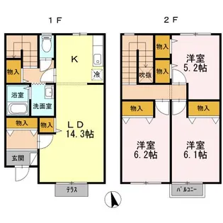 長崎県大村市植松1【一戸建】の間取り