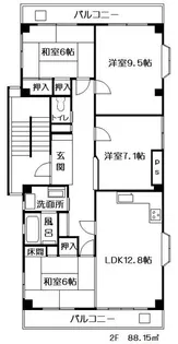 M・Kビル【2階】の間取り