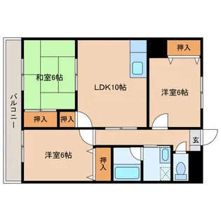 ガーデンハイツ松岡【2階】の間取り
