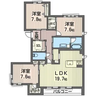 ブランノアール【2階】の間取り