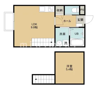 熊本県上益城郡御船町大字辺田見【アパート】の間取り