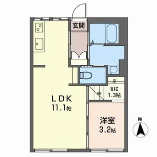 ドエルいづみC【2階】の間取り