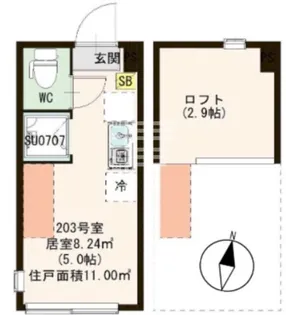 東京都北区神谷3【アパート】の間取り