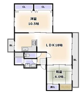 アルボール西道頓堀【5階】の間取り