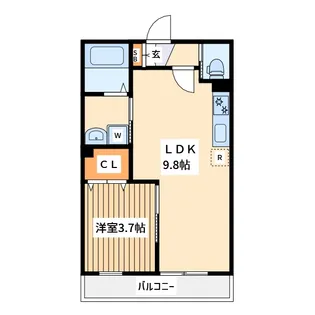 アールマンション【4階】の間取り