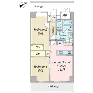 アリア・ソワン・プレミアム品川【8階】の間取り