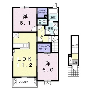 クリア リージョンA【2階】の間取り