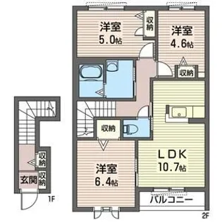エンジェルA【2階】の間取り