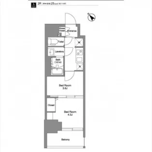 東京都北区豊島1【マンション】の間取り