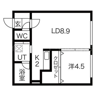 モデルノ水車町【3階】の間取り