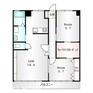 アビタシオン松葉【2階】の間取り