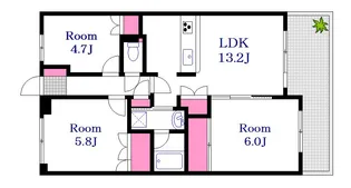 平野町パークホームズ【12階】の間取り