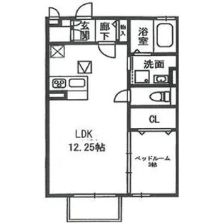 レセンテ紫峰ヶ丘D棟【1階】の間取り