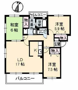 メゾン海老園 DX【1階】の間取り