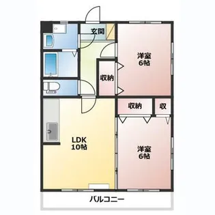 ソレアード【3階】の間取り