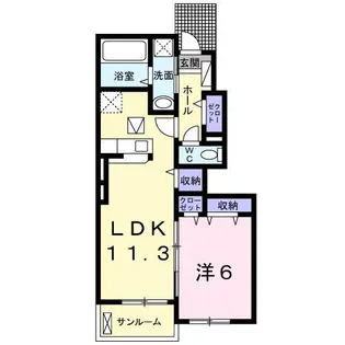 熊本県菊池市泗水町吉富【アパート】の間取り