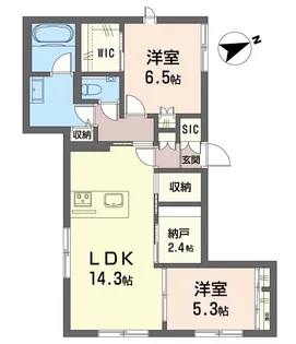 シャーメゾンガーデン下井草【1階】の間取り