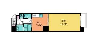 ボーベル南船場【8階】の間取り