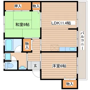 ルミナス南光台東【2階】の間取り