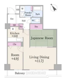 ハイエスト荻窪【13階】の間取り