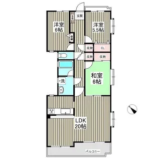 読売ランド第一マンションズ【2階】の間取り