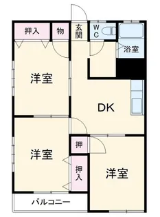 サニーヒルマンション【2階】の間取り