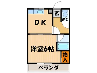 ハローハイツ【1階】の間取り