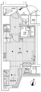 ミリオンプラザ目黒駅前【6階】の間取り