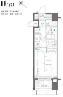 ZOOM横浜関内【9階】の間取り