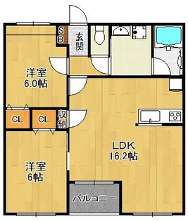 グリーンフォレスト西宮6【2階】の間取り