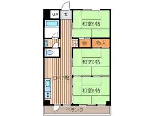 沼田ハイツ【2階】の間取り