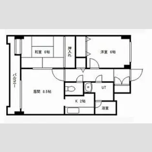 エステイツ南4条【6階】の間取り