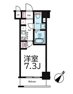 Rising place 桜木町二番館【8階】の間取り