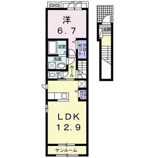 サンライゼ桜I【2階】の間取り