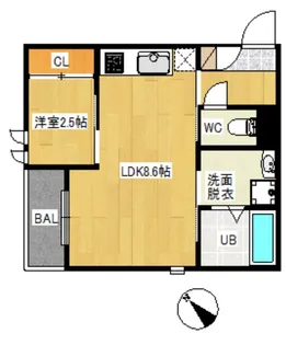 R-Smart Frea吉塚【1階】の間取り