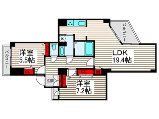 コンフィ-ル西新井A.P【6階】の間取り
