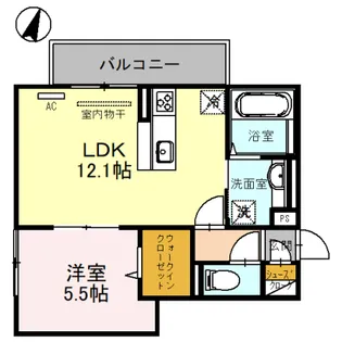 アグレイド北桜塚【2階】の間取り