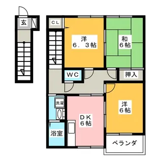 ハイステージ上宿【2階】の間取り