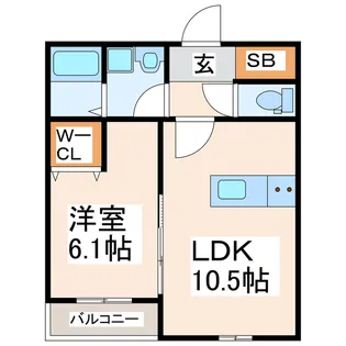 リタリッチ東海学園駅前【2階】の間取り