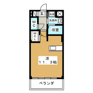 プレミアムキャッスル志賀本通【1階】の間取り