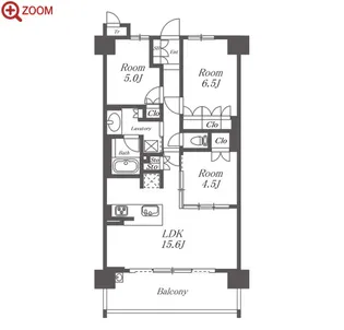 プラセシオン名古屋駅パークフロント【6階】の間取り
