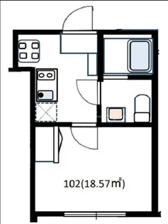 Casa 四葉 A【2階】の間取り