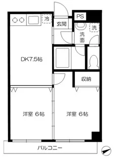 ルアージュ宝【5階】の間取り