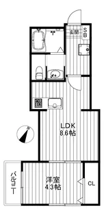 Verus三軒茶屋【3階】の間取り