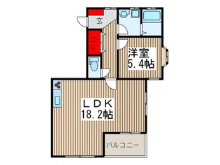コ-トF【2階】の間取り