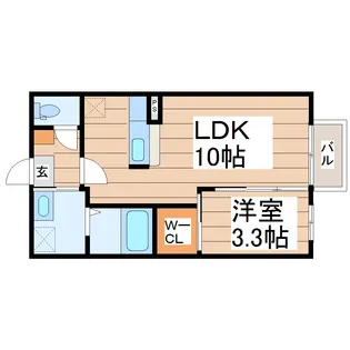 レスペディーザ長命坂【1階】の間取り